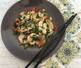 Spicy prawn salad (Brett McGregor)