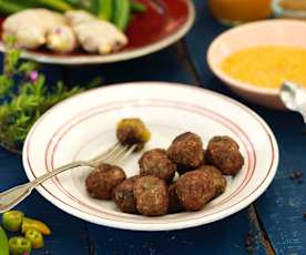 Kofta de borrego com chutney de manga