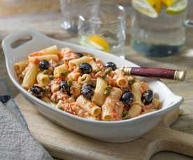 Tortiglioni en ensalada de moje murciano