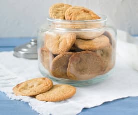 White chocolate and cardamom buckwheat cookies