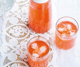 Ice tea de morango