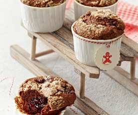Lebkuchen-Preiselbeer-Muffins