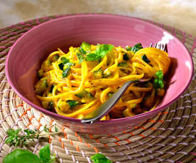 Linguine alla Carbonara mit Zucchetti