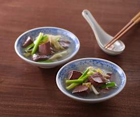韭菜豬血湯