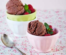 Helado de chocolate (vegano y sin gluten)