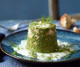 Flans d'épinards au saumon