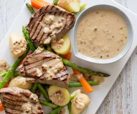 Lamb Fillets with Pink Peppercorn Sauce