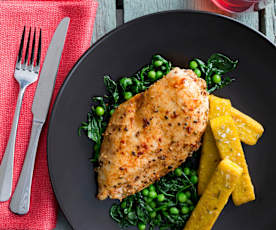 Spice-rubbed chicken with maple glaze