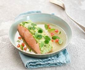 Saumon, cresson et fraîcheur de tomate (Eric Robert)