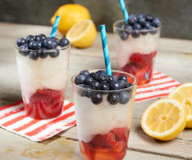 Red, White and Blue Frozen Lemonade