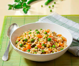 Insalata di orzo con verdure (vegan)