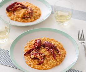 Arroz con cangrejos de río para dos