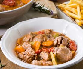 Cordero al vino tinto