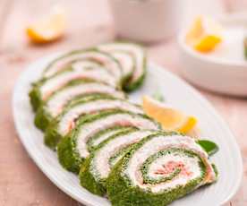 Rolada szpinakowa z łososiem