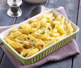 Penne à la crème de chou-fleur