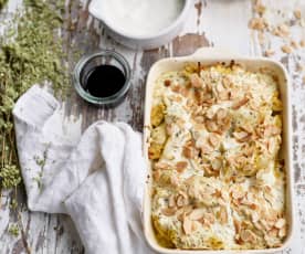 Conchas recheadas com frango