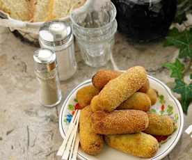 Croquetas de bacalao con aceitunas