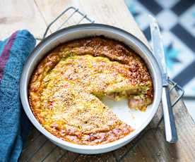 Clafoutis au thon et aux oignons