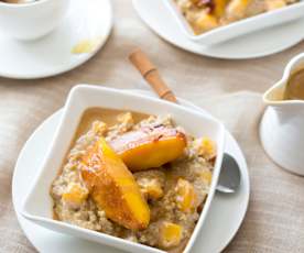 Coconut quinoa with sticky mango