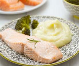 Losos s bramborovou kaší