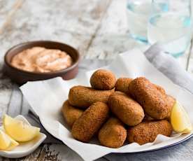 Jalapeño and corn croquettes with chipotle mayonnaise