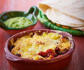 Cazuela de queso con chorizo