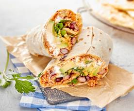 Burrito z mięsem mielonym i awokado