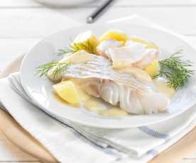 Kabeljau in Senfsauce