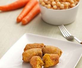 Croquetas de garbanzos y zanahoria