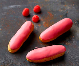 Mini éclair ai lamponi