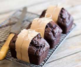 Chocolate zucchini mini loaves