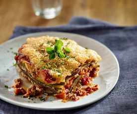 Auberginen-Zucchini-Auflauf mit Hackfleisch