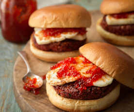 Beetroot and Halloumi Burgers