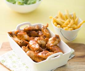 Alitas de pollo a la bbq