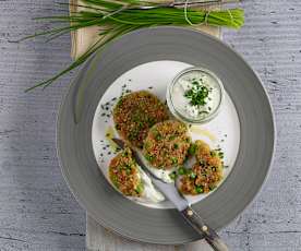 Gemüselaibchen mit Schnittlauchsauce