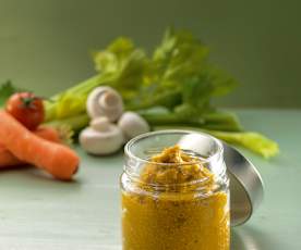 Brodo vegetale in pasta vegano