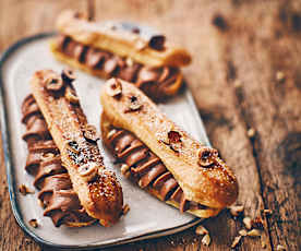 Eclairs au gianduja et noisettes