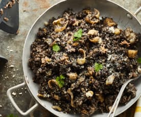 Risotto à l'encre de seiche