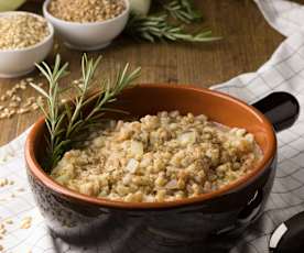 Minestra finocchi, orzo e farro