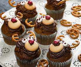 Vánoční cupcaky - sobi