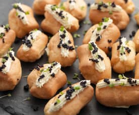 Smoked Cod Roe Éclairs with Horseradish Cream