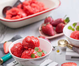 Jahodový sorbet