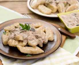Gnocchi z topinamburu z sosem grzybowym