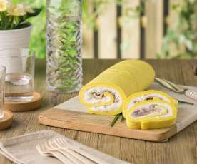 Girelle allo zafferano con pesce spada