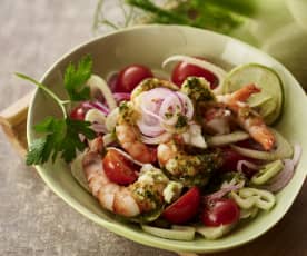 Salade de crevettes à la sicilienne