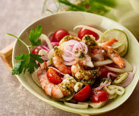 Sicilian prawn salad