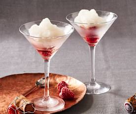 Champagner-Granita mit Himbeeren