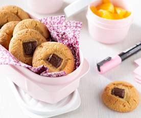 Galletas de almendra con chocolate negro