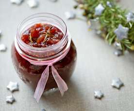 Cranberry and rosemary chutney