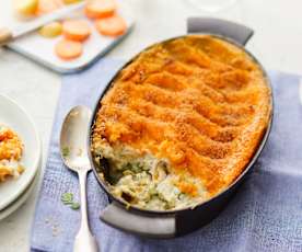 Parmentier de carotte au poisson